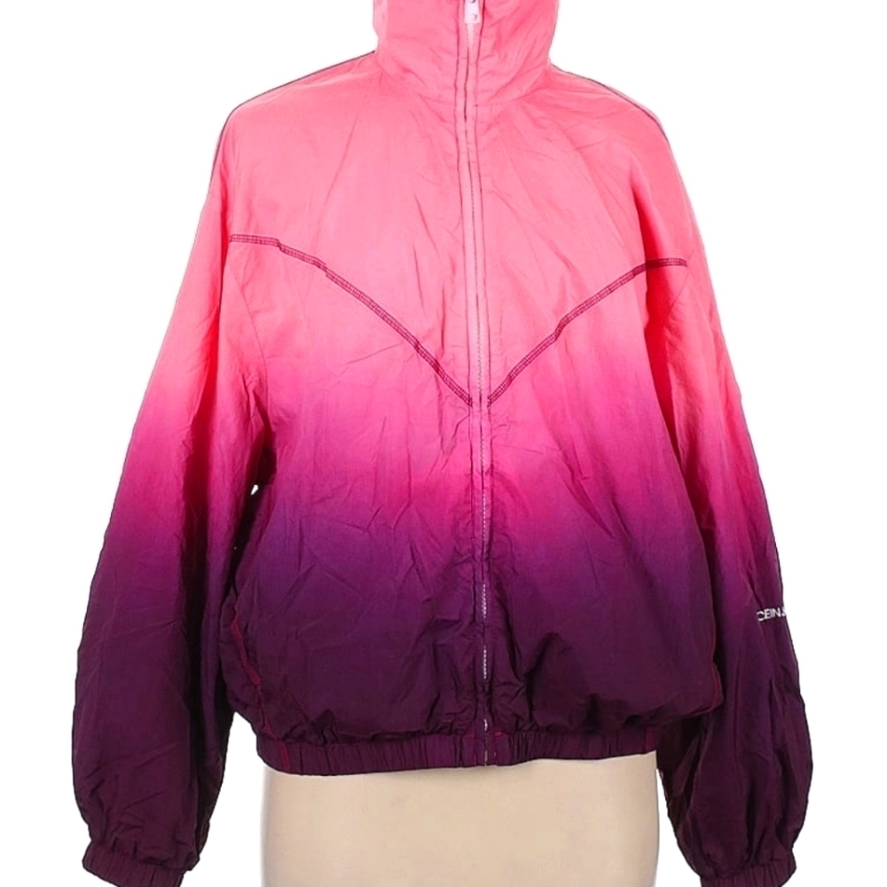 Calvin Klein Jeans Windbreaker Wind Jacket Pink Purple Women size M - Picture 4 of 6